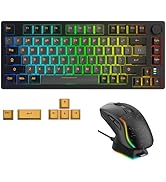 DAREU Wireless Keyboard and Mouse:A950 Wireless Gaming Mouse & EK75PRO 75% Wireless Gaming Keyboa...