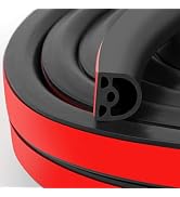 Benory D-Shaped Silicone Weather Stripping for Doors and Windows, Black | For large exterior door...
