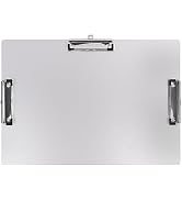Three-Clip Landscape Clipboard,Metal Clip Board with Pen Holder,11x17 Inche Aluminum Clipboards,S...