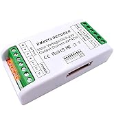 GIDERWEL Mini 4 Channel DMX Decoder,RGBW DMX Decoder,16A RGB RGBW LED Strip Controller DMX 512 De...