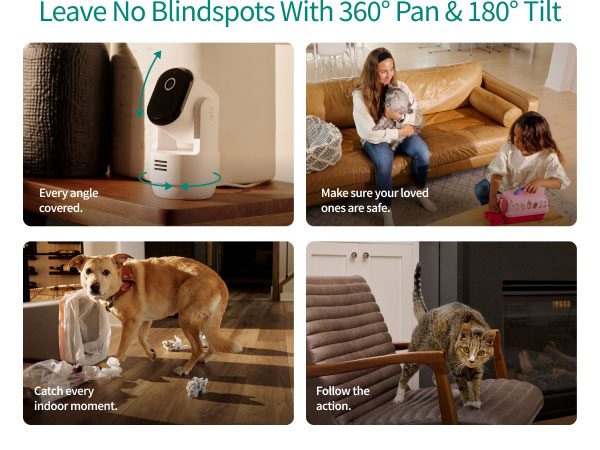 Arlo Essential Indoor Pan Tilt Zoom Security Camera 2K