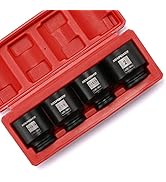 MIXPOWER 1/2-Inch Drive Impact Socket Set, Inch, Cr-Mo, 6 Point, 1-13/16
