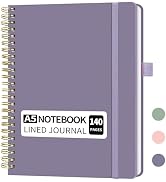 YOXMJDB A5 Lined Spiral Notebook with Pen Holder, 140 Pages Hardcover Journal for Women, To Do Li...