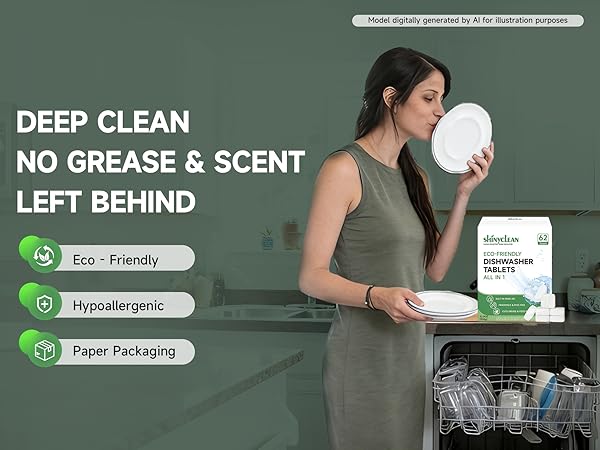 deep clean, no grease & scent left behind