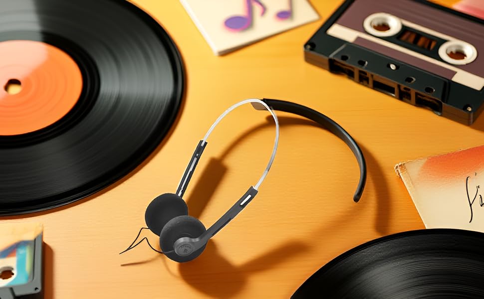 Jinshining Retro Over-Ear Earphones,