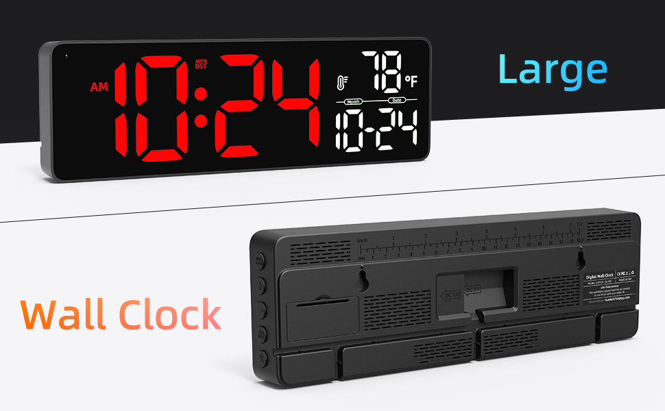 Large Digital Wall Clock