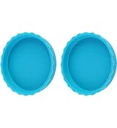 2Pcs Blue Silicone Coke Can Covers,Flexible Reusable Food Grade Leak Proof Protection Soda Silico...