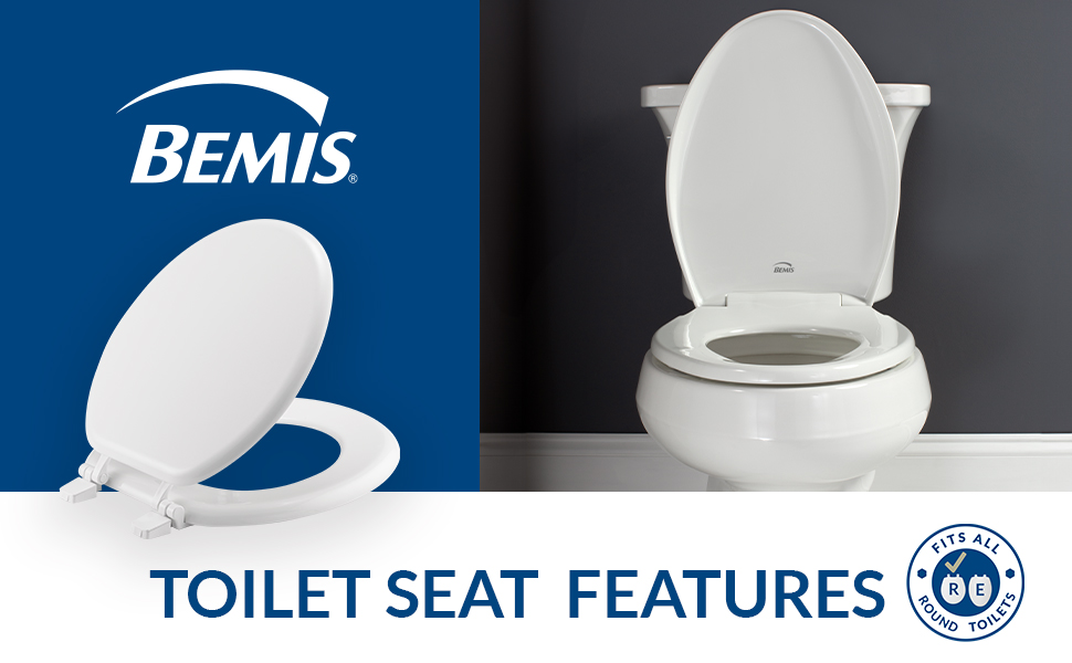 bemis toilet seat elongated round slow close plastic wood easy clean american toilet seat white