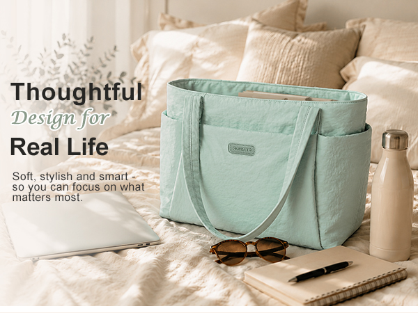 lightweight puffer tote bag