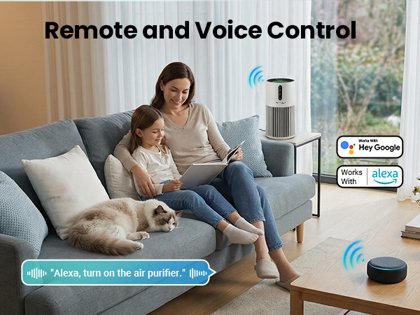hepa air purifier smart wifi air purifiers for bedroom for home pets large room office kitchen