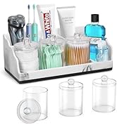 TuCao Bathroom Countertop Electric Toothbrush Toothpaste Organizer,Toiletry Counter Sink Marble R...