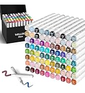 WELLOKB Alcohol Markers,80 Colors Dual Tip Permanent Art Markers for Adults Coloring Illustration...