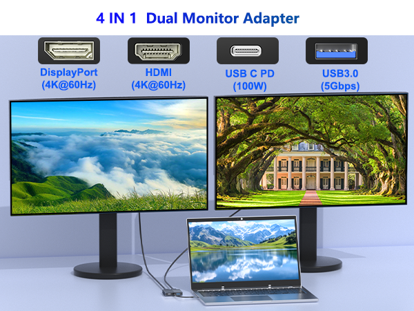 usb c dual monitor adapter