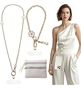 3-in-1 Versatile Phone Lanyard Crossbody,Cute Cell Phone Wristlet Strap with Wallet Pouch,Clip an...