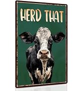 Piemow Funny Cow Bathroom Metal Sign Vintage Herd That Toilet Washroom Wall Decor Unique Retro Po...
