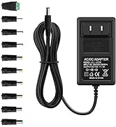 Arkare 12V 3A Power Supply Adapter 36W ac/dc Charger AC 100V-240V to DC 12Volt 3amp Power Cord 12...
