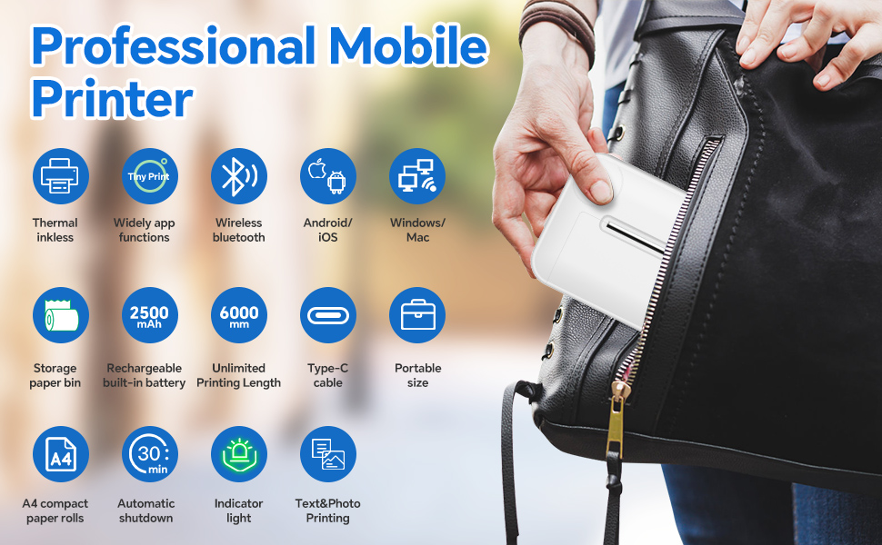 Inkless Mobile Printer