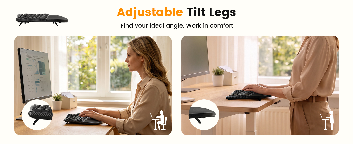 ergonomic keyboard and mouse
