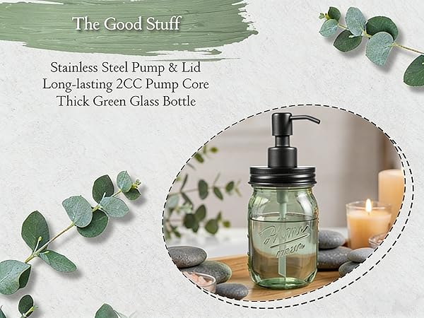 glass soap dispenser