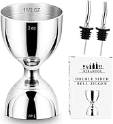 Jigger for Bartending, 2 oz 1 oz Bartender Jigger Stainless Steel, Double Cocktail Jiggers with I...
