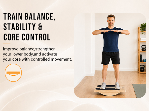 Balance board mode for stability, core control, and lower-body training at home.