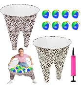 ROMANKAS Granny Pants Yard Game, Granny Pants Outdoor Game of Bouncy Balls & 1 Air Pump(Random Co...