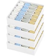 Joyoldelf Sock Drawer Organizer Divider Underwear Organizer 24-cell Fabric Dresser Drawer Organiz...