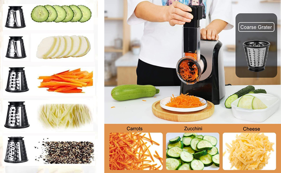 Electric Slicer Shredder Professional Salad Shooter Electric Cheese Grater