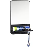 TAILI Fogless Shower Mirror, Anti-Fog with Razor Holder, Suction Shaving Mirror with Storage Tray...
