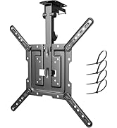 PUTORSEN Flip Down TV Mount, Manual Folding Ceiling TV Mount for Most 23'' to 55'' TVs, Height Ad...