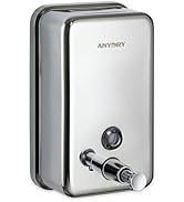 anydry Commercial Manual Soap Dispenser, Durable Polished Stainless Steel Finish, 37oz (1100ml) L...