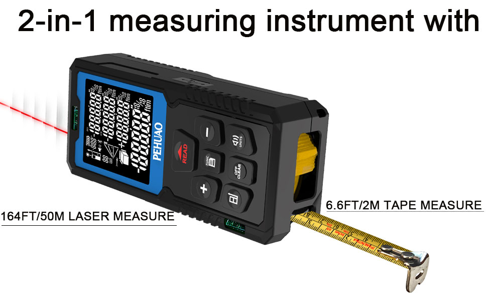 2-in-1 Laser Tape Measure