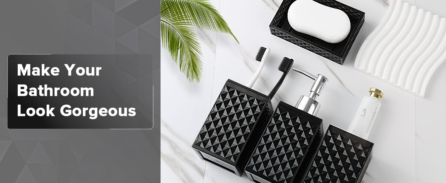 matte black bathroom accessories set