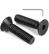 25 PCS M8 x 12mm Flat Head Socket Cap Screws Bolts, 10.9 Grade Carbon Steel Countersunk Allen Bol...