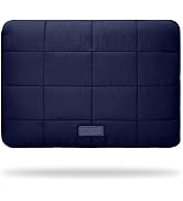 Linpr Puffy Laptop Sleeve 14 Inch Matte Navy, Waterproof Carrying Case Bag for Women, Fluffy Comp...
