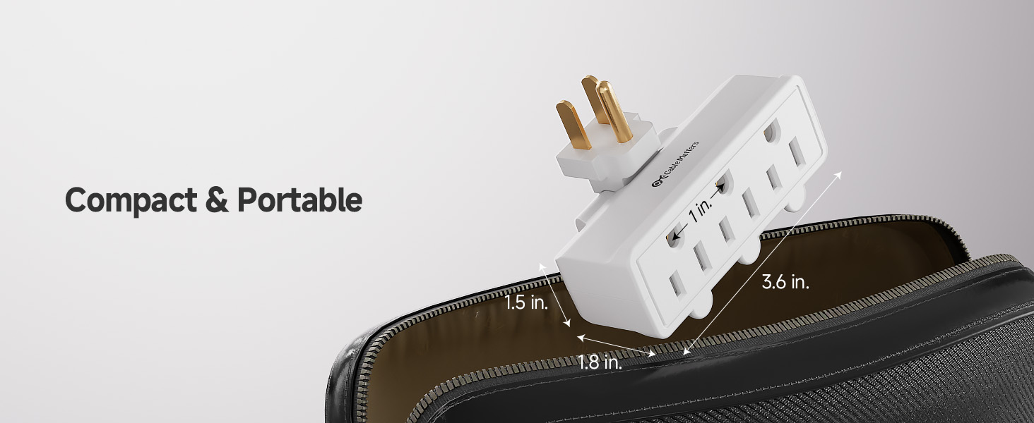 3-Outlet Grounded 180 Degree Swivel Wall Tap