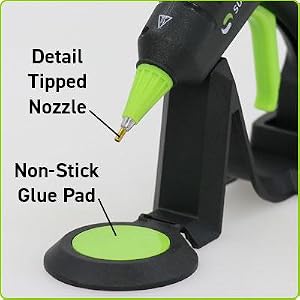 surebonder,cl-195f,cordless glue gun,cordless hot glue gun,glue gun cordless,detail tip,hot glue gun
