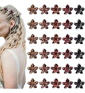 hisial 30PCS Mini Flower Hair Clips for Women Girls Small Claw Clips Cute Tiny Barrettes Decorati...