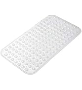 AmazerBath Bath Tub Mat, Medium Size 27.6 x 15 Inches Non-Slip Shower Mats with Suction Cups and ...