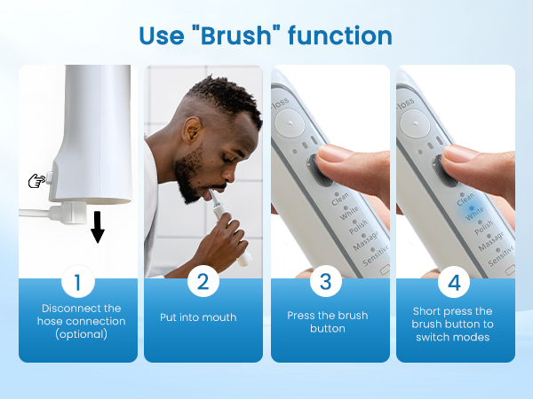 electric toothbrush with water flosser