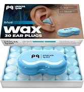 Peace&Quiet PQ Sleeping Ear Plugs Silicone - 30 Wax Moldable EarPlugs for Sleeping Noise Cancelli...