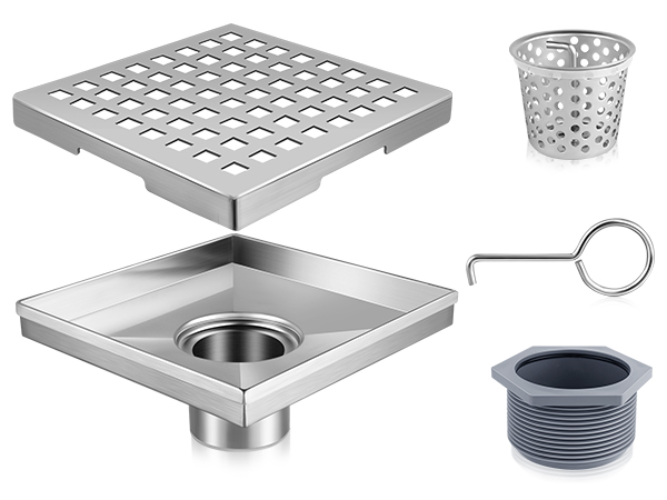 304 Stainless Steel Square Shower Drain