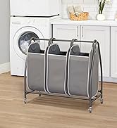 Triple Laundry Hamper Sorter Wheels bags
