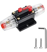 RED WOLF 30A Auto Inline Fuse Circuit Breaker Holder Manual Reset for Marine Trolling Motors Boat...