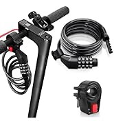 NDakter E Scooter Locks, 8/12mm 4FT Bike Lock with Unique Male Narrow Designed, 4-Digit Anti-Thef...