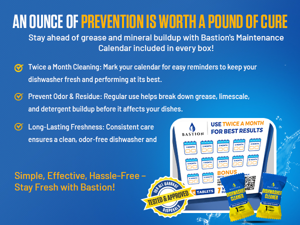 Bastion Dishwasher Cleaner Tablets