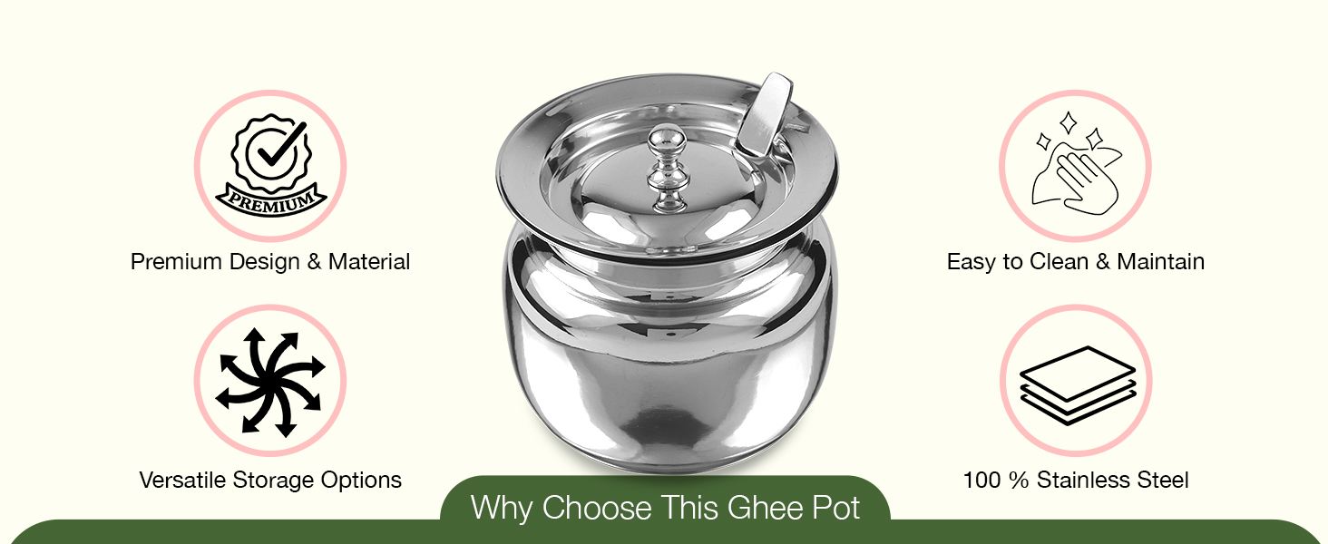 oil pot kitchen steel oil dispenser kitchen small sugar bowl with lid ghee pot