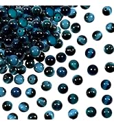 TOAOB 100pcs 6mm Natural Aquamarine Tiger Eye Gemstone Round Spacer Loose Stone Beads for Jewelry...