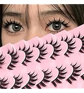 Veleasha Lashes Manga Eyelashes Spiky Eye Lashes Anime Lash 8D Doll Lash Natural Look Soft Wispy ...