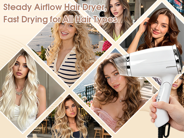 Space-saving travel blow dryer matches all US 120V household wall outlets
